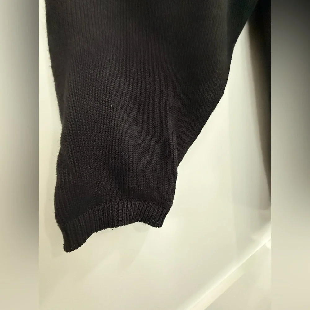 VTG Victoria Harbour black knit sweater w/ beaded fireworks - Picture 5 of 16